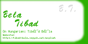 bela tibad business card